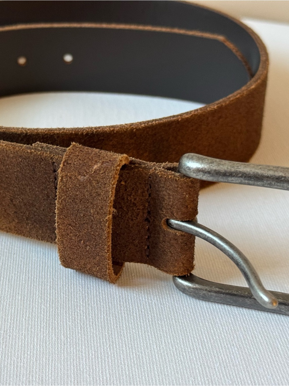 Brown Suede Leather Belt Sz 32 Mens by Banana Republic